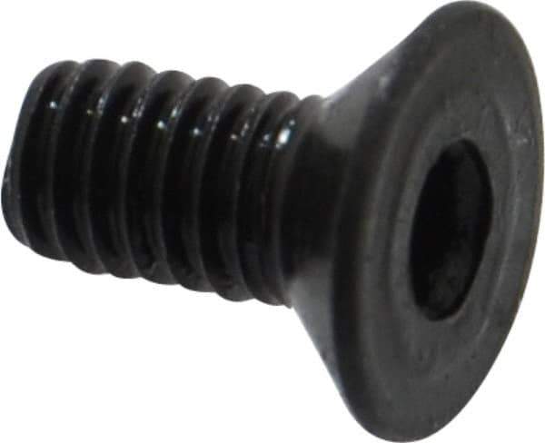 Holo-Krome - M4x0.70 Metric Coarse Hex Socket Drive, 90° Flat Screw - Grade 12.9 Alloy Steel, Black Oxide Finish, 8mm OAL - Industrial Tool & Supply