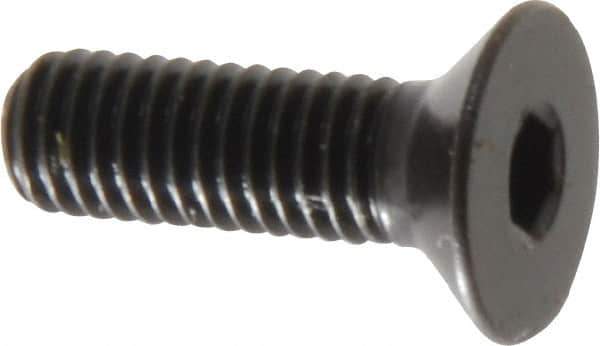 Holo-Krome - M5x0.80 Metric Coarse Hex Socket Drive, 90° Flat Screw - Grade 12.9 Alloy Steel, Black Oxide Finish, Fully Threaded, 16mm OAL - Industrial Tool & Supply