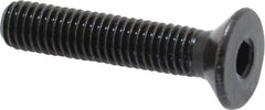 Holo-Krome - M5x0.80 Metric Coarse Hex Socket Drive, 90° Flat Screw - Grade 12.9 Alloy Steel, Black Oxide Finish, Fully Threaded, 25mm OAL - Industrial Tool & Supply