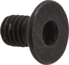 Holo-Krome - M6x1.00 Metric Coarse Hex Socket Drive, 90° Flat Screw - Grade 12.9 Alloy Steel, Black Oxide Finish, Fully Threaded, 10mm OAL - Industrial Tool & Supply