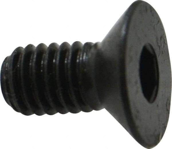Holo-Krome - M6x1.00 Metric Coarse Hex Socket Drive, 90° Flat Screw - Grade 12.9 Alloy Steel, Black Oxide Finish, Fully Threaded, 12mm OAL - Industrial Tool & Supply