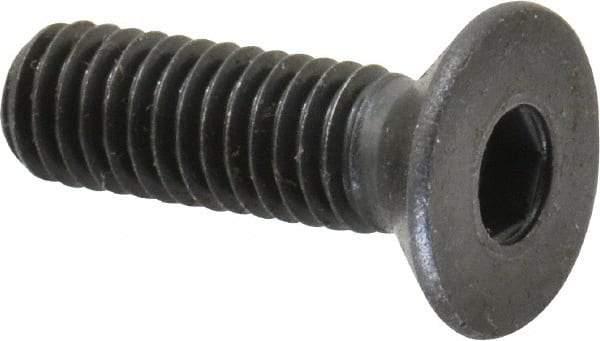 Holo-Krome - M6x1.00 Metric Coarse Hex Socket Drive, 90° Flat Screw - Grade 12.9 Alloy Steel, Black Oxide Finish, Fully Threaded, 20mm OAL - Industrial Tool & Supply