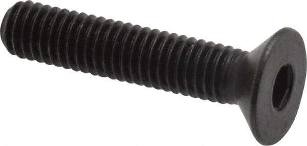 Holo-Krome - M6x1.00 Metric Coarse Hex Socket Drive, 90° Flat Screw - Grade 12.9 Alloy Steel, Black Oxide Finish, Fully Threaded, 30mm OAL - Industrial Tool & Supply