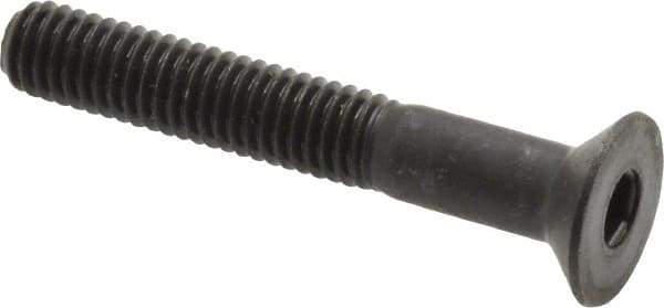 Holo-Krome - M6x1.00 Metric Coarse Hex Socket Drive, 90° Flat Screw - Grade 12.9 Alloy Steel, Black Oxide Finish, Partially Threaded, 40mm OAL - Industrial Tool & Supply