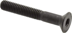 Holo-Krome - M6x1.00 Metric Coarse Hex Socket Drive, 90° Flat Screw - Grade 12.9 Alloy Steel, Black Oxide Finish, Partially Threaded, 40mm OAL - Industrial Tool & Supply