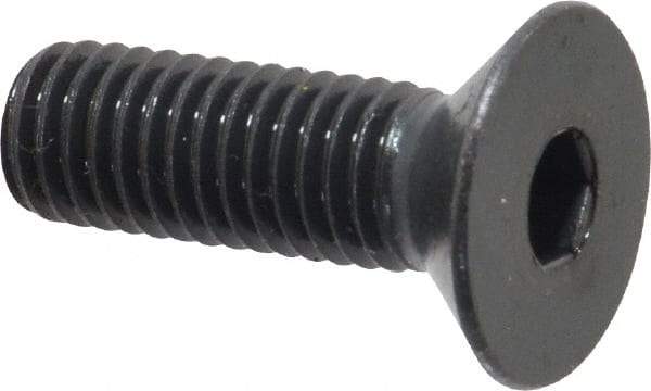 Holo-Krome - M8x1.25 Metric Coarse Hex Socket Drive, 90° Flat Screw - Grade 12.9 Alloy Steel, Black Oxide Finish, Fully Threaded, 25mm OAL - Industrial Tool & Supply