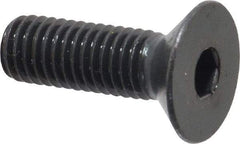 Holo-Krome - M8x1.25 Metric Coarse Hex Socket Drive, 90° Flat Screw - Grade 12.9 Alloy Steel, Black Oxide Finish, Fully Threaded, 25mm OAL - Industrial Tool & Supply