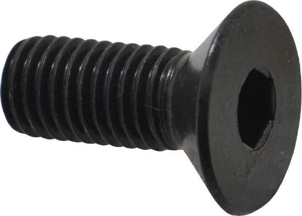 Holo-Krome - M12x1.75 Metric Coarse Hex Socket Drive, 90° Flat Screw - Grade 12.9 Alloy Steel, Black Oxide Finish, Fully Threaded, 30mm OAL - Industrial Tool & Supply