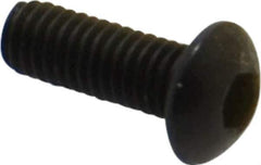 Holo-Krome - M3x0.50 Metric Coarse Hex Socket Drive, Button Screw - Grade 12.9 Alloy Steel, Black Oxide Finish, Fully Threaded, 8mm Length Under Head - Industrial Tool & Supply
