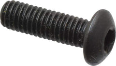 Holo-Krome - M3x0.50 Metric Coarse Hex Socket Drive, Button Screw - Grade 12.9 Alloy Steel, Black Oxide Finish, Fully Threaded, 10mm Length Under Head - Industrial Tool & Supply
