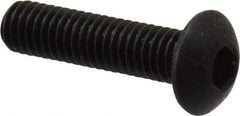 Holo-Krome - M3x0.50 Metric Coarse Hex Socket Drive, Button Screw - Grade 12.9 Alloy Steel, Black Oxide Finish, Fully Threaded, 12mm Length Under Head - Industrial Tool & Supply