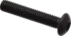 Holo-Krome - M3x0.50 Metric Coarse Hex Socket Drive, Button Screw - Grade 12.9 Alloy Steel, Black Oxide Finish, Fully Threaded, 16mm Length Under Head - Industrial Tool & Supply
