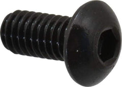Holo-Krome - M4x0.70 Metric Coarse Hex Socket Drive, Button Screw - Grade 12.9 Alloy Steel, Black Oxide Finish, Fully Threaded, 8mm Length Under Head - Industrial Tool & Supply