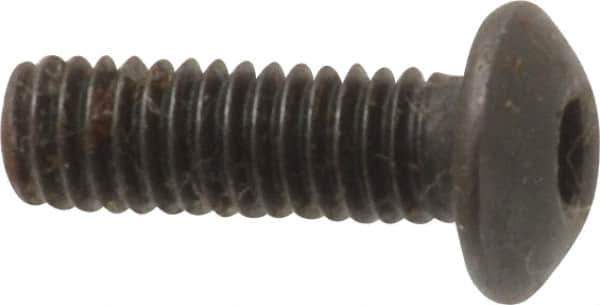 Holo-Krome - M4x0.70 Metric Coarse Hex Socket Drive, Button Screw - Grade 12.9 Alloy Steel, Black Oxide Finish, Fully Threaded, 12mm Length Under Head - Industrial Tool & Supply
