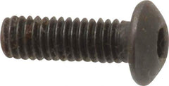 Holo-Krome - M4x0.70 Metric Coarse Hex Socket Drive, Button Screw - Grade 12.9 Alloy Steel, Black Oxide Finish, Fully Threaded, 12mm Length Under Head - Industrial Tool & Supply