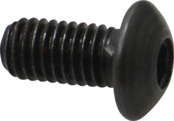 Holo-Krome - M5x0.80 Metric Coarse Hex Socket Drive, Button Screw - Grade 12.9 Alloy Steel, Black Oxide Finish, Fully Threaded, 10mm Length Under Head - Industrial Tool & Supply