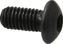Holo-Krome - M5x0.80 Metric Coarse Hex Socket Drive, Button Screw - Grade 12.9 Alloy Steel, Black Oxide Finish, Fully Threaded, 10mm Length Under Head - Industrial Tool & Supply