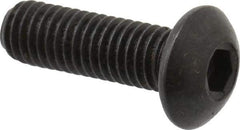 Holo-Krome - M5x0.80 Metric Coarse Hex Socket Drive, Button Screw - Grade 12.9 Alloy Steel, Black Oxide Finish, Fully Threaded, 16mm Length Under Head - Industrial Tool & Supply