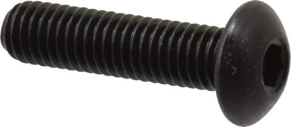 Holo-Krome - M5x0.80 Metric Coarse Hex Socket Drive, Button Screw - Grade 12.9 Alloy Steel, Black Oxide Finish, Fully Threaded, 20mm Length Under Head - Industrial Tool & Supply
