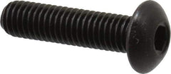 Holo-Krome - M5x0.80 Metric Coarse Hex Socket Drive, Button Screw - Grade 12.9 Alloy Steel, Black Oxide Finish, Fully Threaded, 20mm Length Under Head - Industrial Tool & Supply