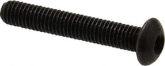 Holo-Krome - M5x0.80 Metric Coarse Hex Socket Drive, Button Screw - Grade 12.9 Alloy Steel, Black Oxide Finish, Fully Threaded, 30mm Length Under Head - Industrial Tool & Supply