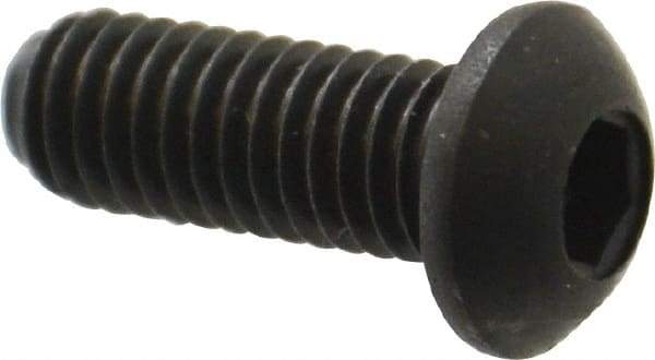 Holo-Krome - M6x1.00 Metric Coarse Hex Socket Drive, Button Screw - Grade 12.9 Alloy Steel, Black Oxide Finish, Fully Threaded, 16mm Length Under Head - Industrial Tool & Supply