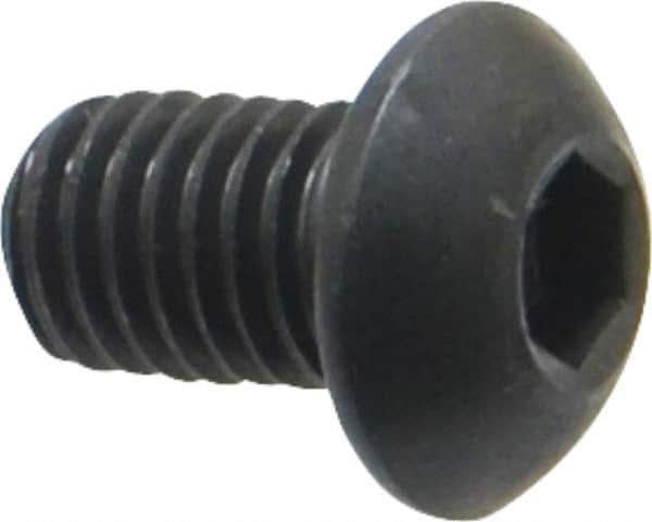 Holo-Krome - M8x1.25 Metric Coarse Hex Socket Drive, Button Screw - Grade 12.9 Alloy Steel, Black Oxide Finish, Fully Threaded, 12mm Length Under Head - Industrial Tool & Supply