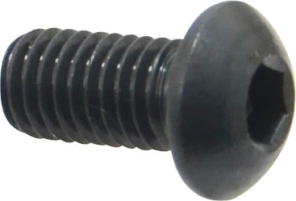 Holo-Krome - M8x1.25 Metric Coarse Hex Socket Drive, Button Screw - Grade 12.9 Alloy Steel, Black Oxide Finish, Fully Threaded, 16mm Length Under Head - Industrial Tool & Supply