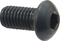 Holo-Krome - M8x1.25 Metric Coarse Hex Socket Drive, Button Screw - Grade 12.9 Alloy Steel, Black Oxide Finish, Fully Threaded, 16mm Length Under Head - Industrial Tool & Supply