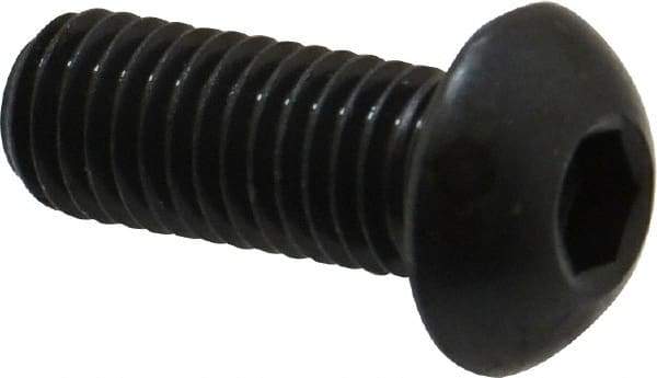 Holo-Krome - M10x1.50 Metric Coarse Hex Socket Drive, Button Screw - Grade 12.9 Alloy Steel, Black Oxide Finish, Fully Threaded, 25mm Length Under Head - Industrial Tool & Supply