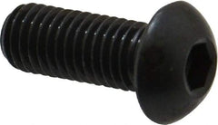 Holo-Krome - M10x1.50 Metric Coarse Hex Socket Drive, Button Screw - Grade 12.9 Alloy Steel, Black Oxide Finish, Fully Threaded, 25mm Length Under Head - Industrial Tool & Supply