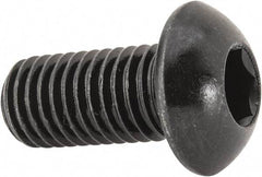 Holo-Krome - M12x1.75 Metric Coarse Hex Socket Drive, Button Screw - Grade 12.9 Alloy Steel, Black Oxide Finish, Fully Threaded, 25mm Length Under Head - Industrial Tool & Supply