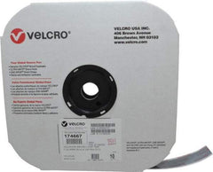 VELCRO Brand - 1" Wide x 10 Yd Long Adhesive Backed Loop Roll - Continuous Roll, Black - Industrial Tool & Supply