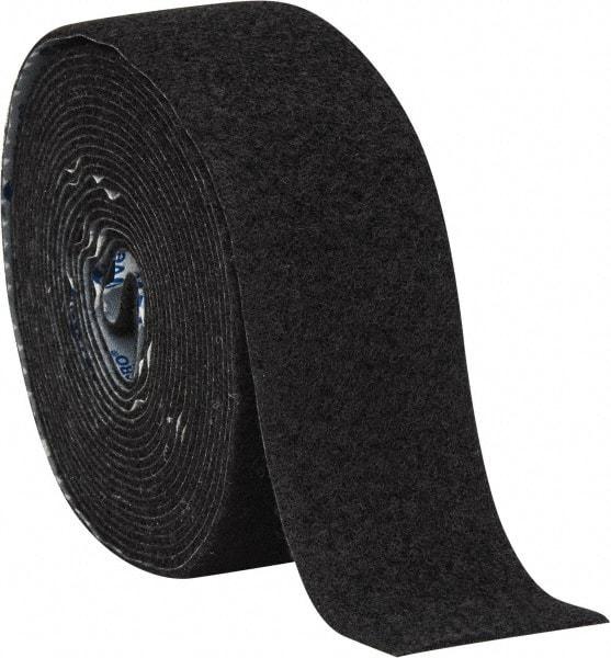 VELCRO Brand - 2" Wide x 5 Yd Long Adhesive Backed Loop Roll - Continuous Roll, Black - Industrial Tool & Supply