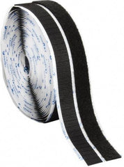 VELCRO Brand - 3/4" Wide x 10 Yd Long Adhesive Backed Hook & Loop Roll - Continuous Roll, Black - Industrial Tool & Supply