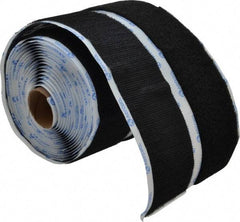 VELCRO Brand - 2" Wide x 5 Yd Long Adhesive Backed Hook & Loop Roll - Continuous Roll, Black - Industrial Tool & Supply