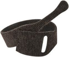 VELCRO Brand - 10 Piece 1" Wide x 8" Piece Length, Self Fastening Tie/Strap Hook & Loop Strap - Perforated/Pieces Roll, Black - Industrial Tool & Supply