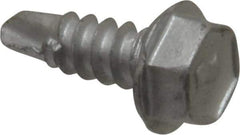 Elco - #8, Hex Washer Head, Hex Drive, 1/2" Length Under Head, #2 Point, Self Drilling Screw - Steel - Industrial Tool & Supply