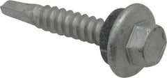 Elco - #12-14, Hex Washer Head, Hex Drive, 1-1/4" Length Under Head, #2 Point, Self Drilling Screw - Steel - Industrial Tool & Supply