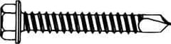 Elco - #12, Hex Washer Head, Hex Drive, 1" Length Under Head, #3 Point, Self Drilling Screw - Steel - Industrial Tool & Supply
