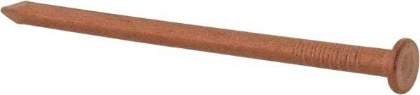 Made in USA - 8D, 10 Gauge, 2-1/2" OAL Common Nails - Smooth Shank, Copper - Industrial Tool & Supply