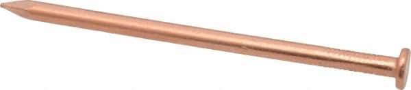 Made in USA - 20D, 6 Gauge, 4" OAL Common Nails - Smooth Shank, Copper - Industrial Tool & Supply