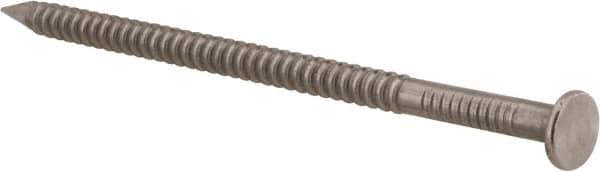 Made in USA - 16D, 8 Gauge, 3-1/2" OAL Common Nails - Ring Shank, 316 Stainless Steel - Industrial Tool & Supply