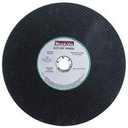 Makita - 14" Cutoff Wheel - 1/8" Thick, 1" Arbor, 5,000 Max RPM, Use with Gas Powered Saws - Industrial Tool & Supply