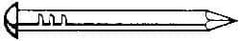 Value Collection - 8D, 12 Gauge, 2-1/2" OAL Siding Nails - Smooth Shank, Grade 2 Steel, Uncoated - Industrial Tool & Supply