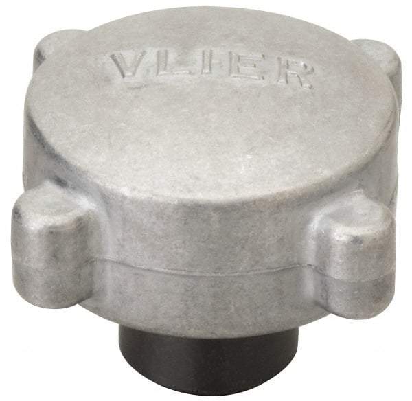 Vlier - 1/2-13 Aluminum Thumb Screw - 2" Head Diam x 13/16" Head Height - Industrial Tool & Supply