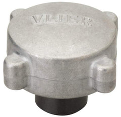 Vlier - 1/2-13 Aluminum Thumb Screw - 2" Head Diam x 13/16" Head Height - Industrial Tool & Supply