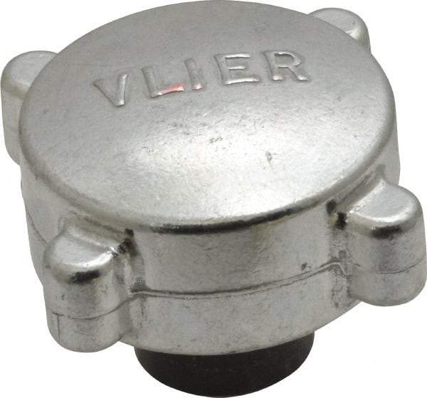 Vlier - 3/8-16 Aluminum Thumb Screw - 2" Head Diam x 13/16" Head Height - Industrial Tool & Supply
