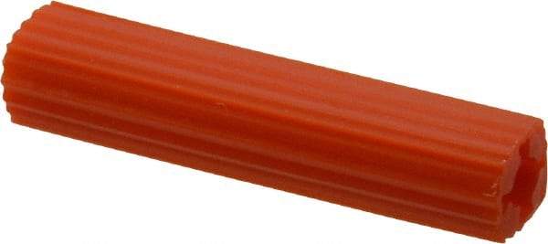 Value Collection - 3/8" Diam, 3/8" Drill, 2-1/2" OAL, 1-1/8" Min Embedment Plug Concrete Anchor - Plastic - Industrial Tool & Supply