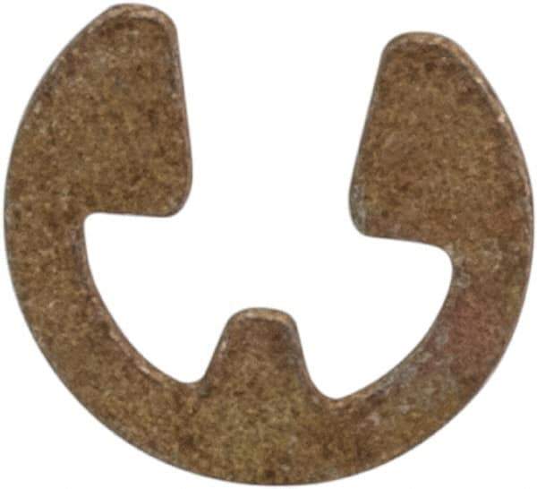 Rotor Clip - 0.052" Groove Diam, 1/16" Shaft Diam, Zinc Yellow Dichromate Steel, E Style External Retaining Rings - 0.012" Groove Width, 0.005" Groove Depth, 0.01" Ring Thickness, Grade 1060-1090 - Industrial Tool & Supply